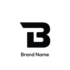 B letter logo. white background.