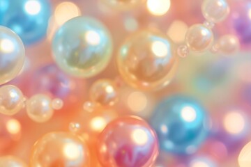 Blurred backdrop with colored pearls
