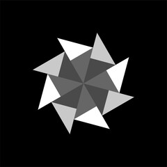 Dynamic optical illusion. Geometric shapes and soft colors create a unique visual dimension. Suitable for graphic design and artistic backgrounds.