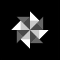 Dynamic optical illusion. Geometric shapes and soft colors create a unique visual dimension. Suitable for graphic design and artistic backgrounds.