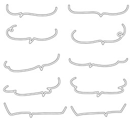 手書きのラフな吹き出しセット、ポップなフレーム、ベクター