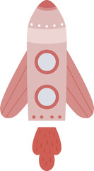 hand drawn rocket doodle cartoon illustration