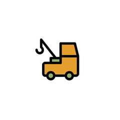 Fototapeta premium Repair Service Truck Filled Outline Icon