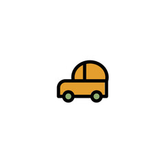Toy Car Vehicle Filled Outline Icon