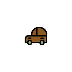Toy Car Vehicle Filled Outline Icon