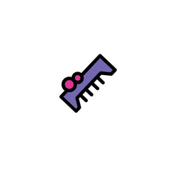 Hair Brush Comb Filled Outline Icon