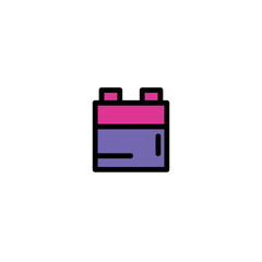 Power Battery Vector Filled Outline Icon