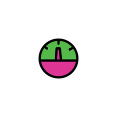 Speed Fast Speedometer Filled Outline Icon