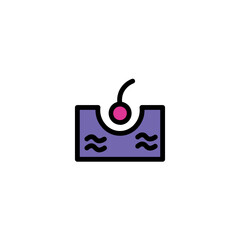 Skin Cream Hair Filled Outline Icon