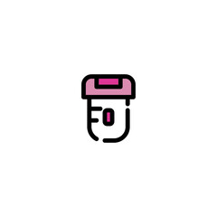Trimmer Hair Removal Filled Outline Icon