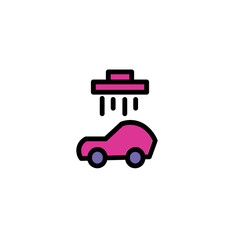 Auto Water Cloud Filled Outline Icon