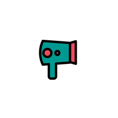 Hair Hairdryer Beauty Filled Outline Icon