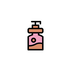 Gel Hair Oil Filled Outline Icon
