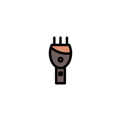 Hair Cutting Machine Filled Outline Icon