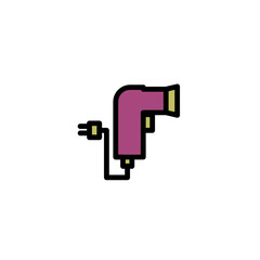 Drier Hair Hotel Filled Outline Icon