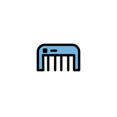 Comb Hair Salon Filled Outline Icon