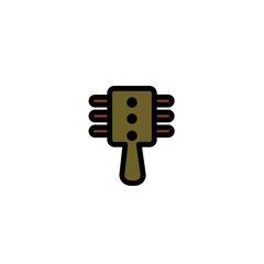 Beauty Comb Hair Filled Outline Icon