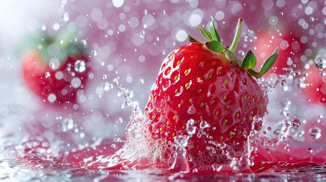 Splashed Strawberry, A Vibrant Twist on a Familiar Fruit