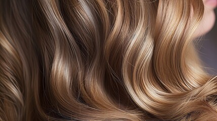 Fototapeta premium Closeup of shiny, healthy hair with a natural glow
