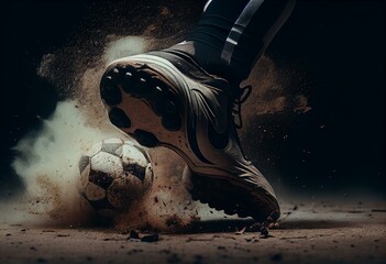 Foot Ball Soccer. Generative AI