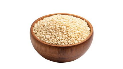 Murmure (Puffed Rice) presented in a wooden bowl on a white background