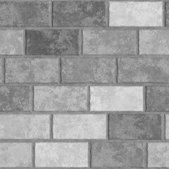 3D Gray brick seamless pattern