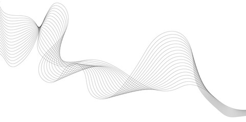 Abstract wave and curved blend lines on transparent background. Sound, music, volume background. Design for brochure, flyer, banner, template, wallpaper background and many more.