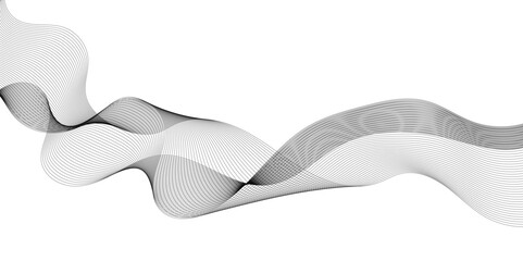 Fototapeta premium Abstract grey smooth element swoosh speed wave modern stream background. Abstract wave line for brochure, flyer, banner, template, wallpaper background with wave design. Abstract business wave lines.