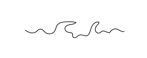 Wave ocean line and curve line on transparent background. Sea wave water ocean one line drawing logo art. Ocean pattern web banner, backdrop, wave line background.