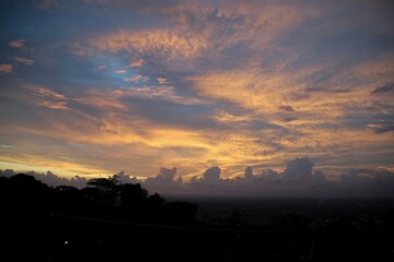 The sky was approaching dusk