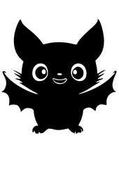 Baby Bat Crown SVG Vector, Flying Baby Bat SVG Vector