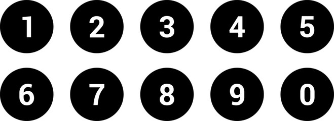 Simple numbers icon set of 1-31 numbers simple black style symbol sign for Calendar, apps and website. Vector illustration. - obrazy, fototapety, plakaty