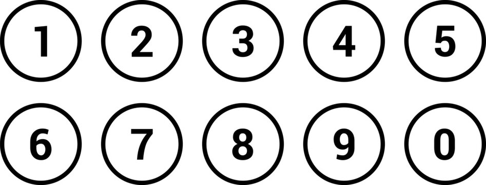 Simple numbers icon set of 1-31 numbers simple black style symbol sign for Calendar, apps and website. Vector illustration.