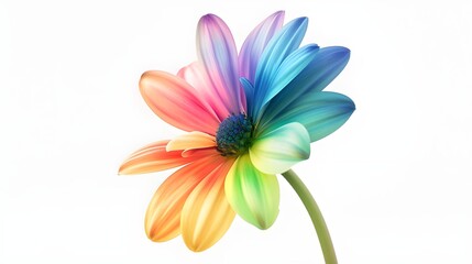 Fototapeta na wymiar Close Up of rainbow colored flower.