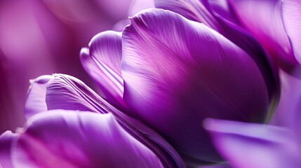 Close Up of purple tulip flower.