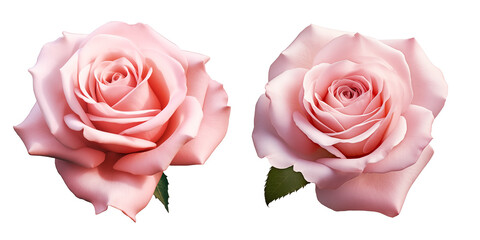 A single pink rose, transparent background