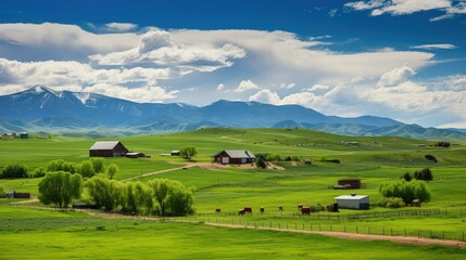 Fototapeta na wymiar ranch colorado farm
