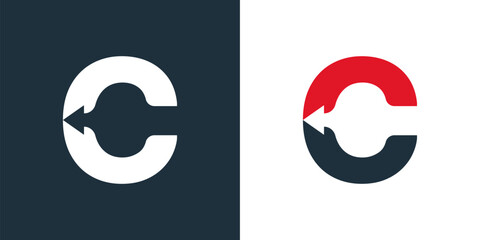 C Arrow Logo Template Vector Icon Illustration Design