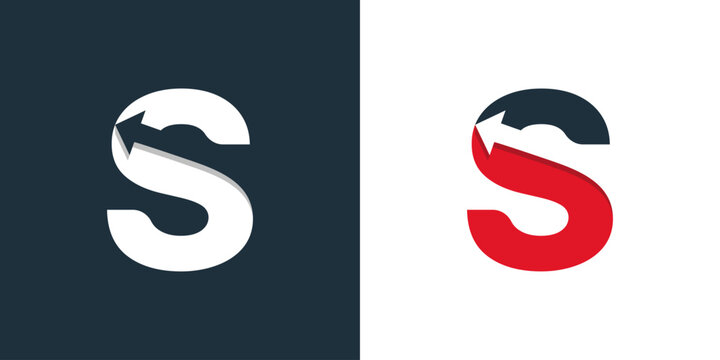 S Arrow Logo Template Vector Icon Illustration Design