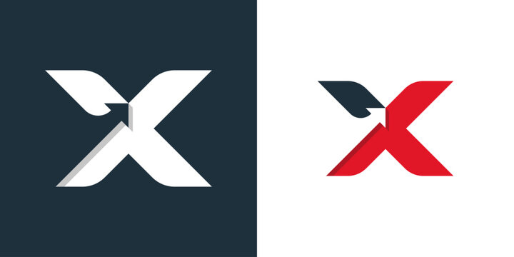 X Arrow Logo Template Vector Icon Illustration Design