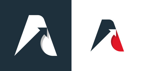 A Arrow Logo Template Vector Icon Illustration Design - obrazy, fototapety, plakaty