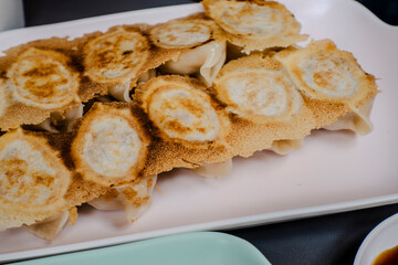 Fried dumplings.
