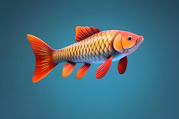 3d Fish Arowana cartoon