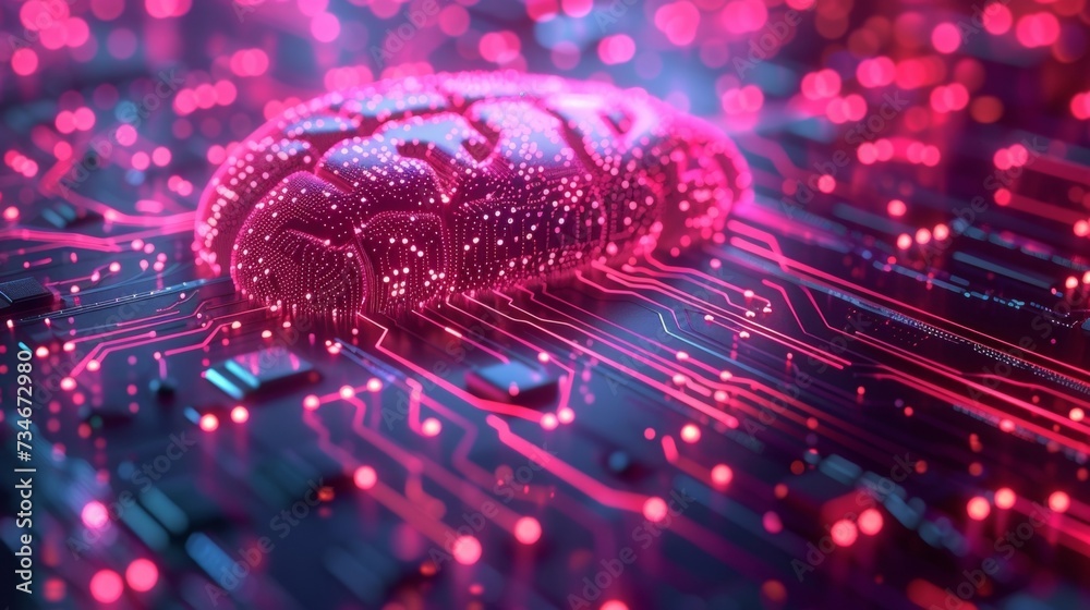 Poster ai-powered quantum computers revolutionize data processing with advanced neural circuits and cyber-b