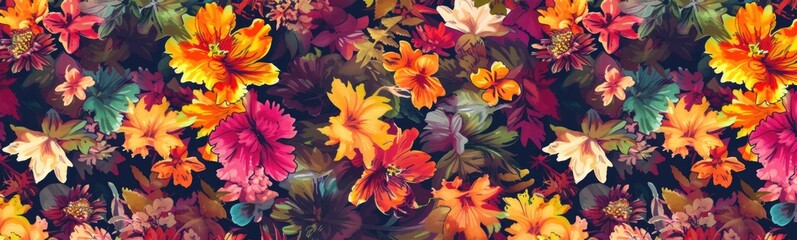 Fototapeta na wymiar Floral colorful background . Banner