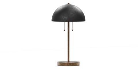 Metallic luxury and modern table lamp isolated on white background. Furniture series.