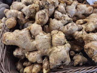 ginger, kitchen spice, ginger fruit background, healthy food