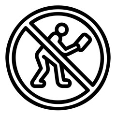 no child labor outline icon