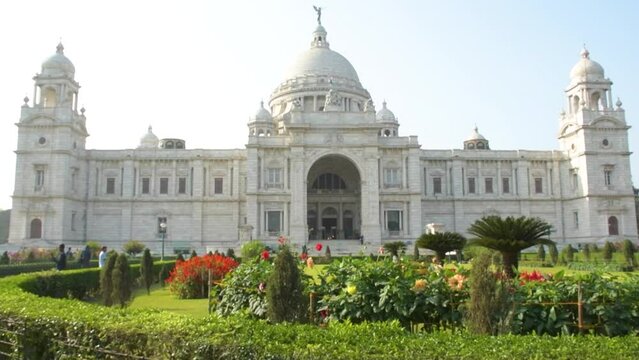 The beautiful Victoria Memorial the iconic tourist destination in Kolkata.