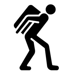 child labour glyph icon